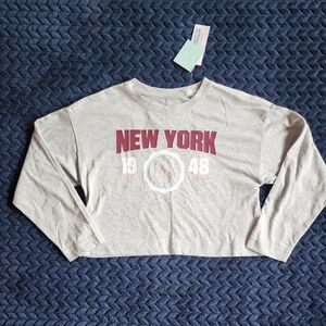DSG Gray Long Sleeve Tee with New York Graphic